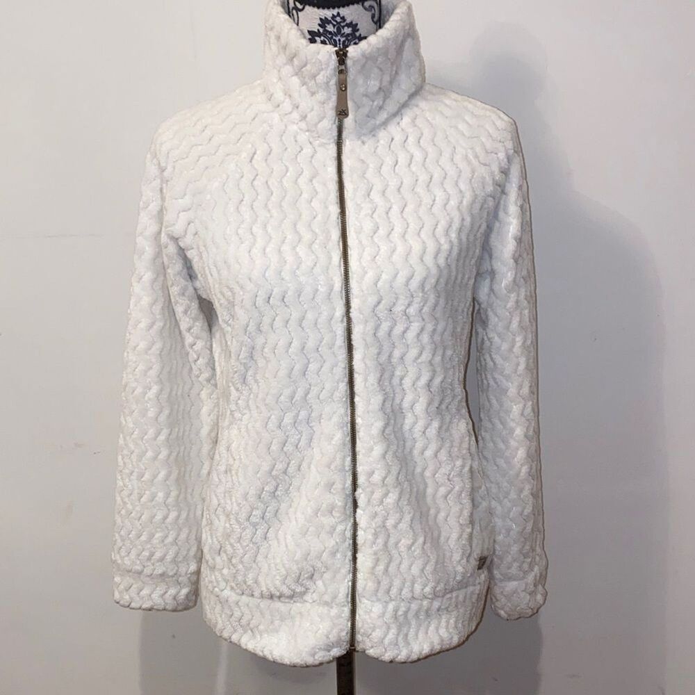 ZeroXposur Women's Cream Textured Teddy Jacket Size Small